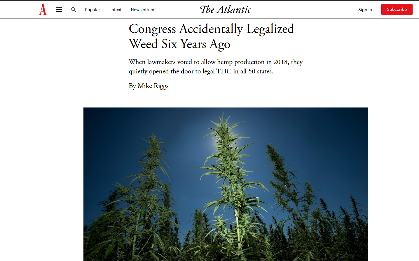 Congress Accidently Legalizes Cannabis THCA4HEAP.COM